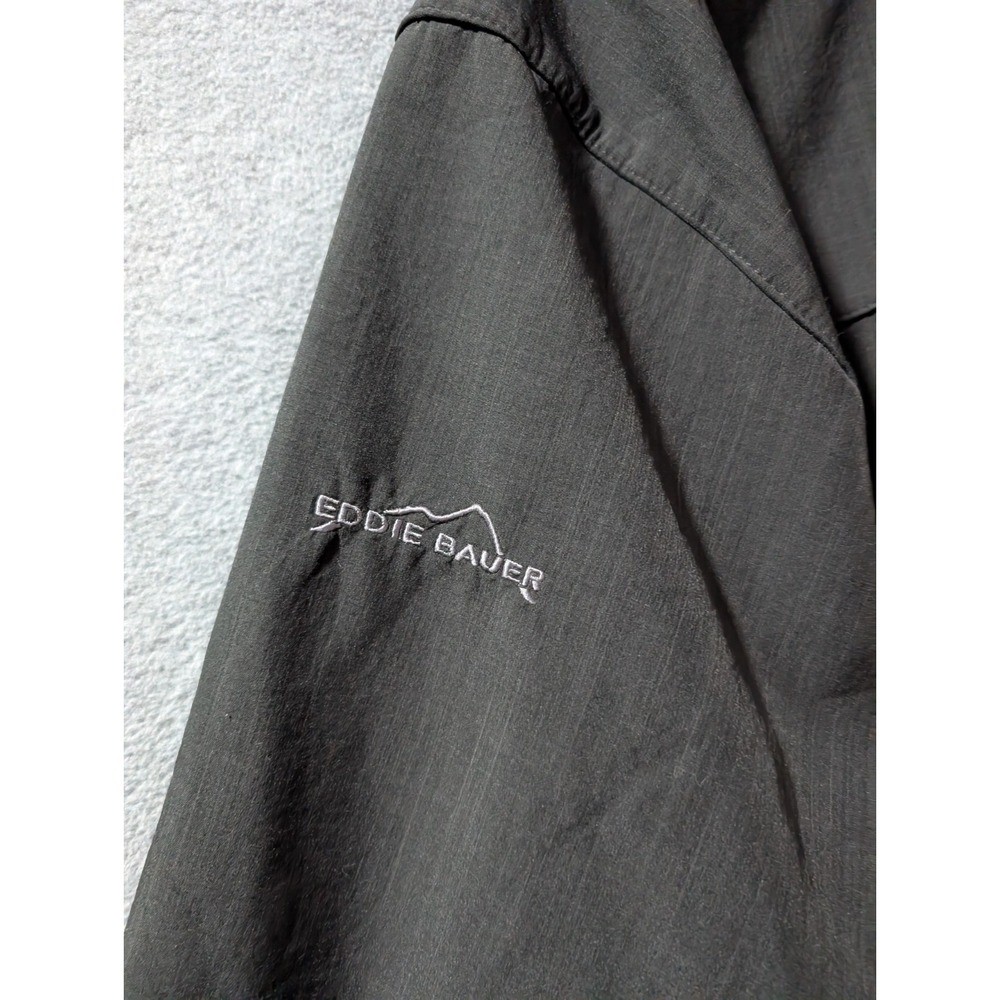 Eddie Bauer 3XL Black Fleece Lined Soft Shell Jacket US Foods Beef Work Zip Coat - Picture 5 of 13